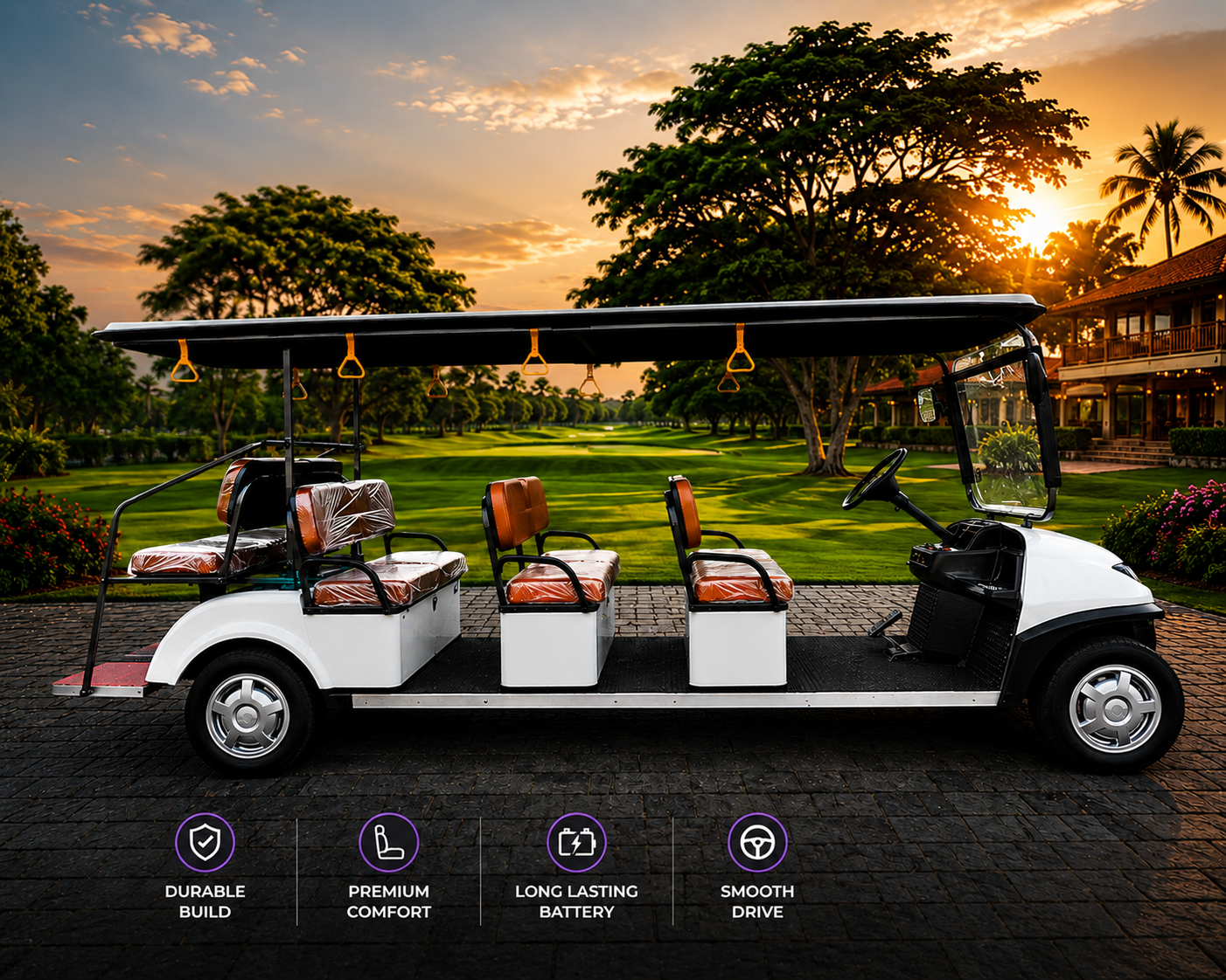 Why 4 Seater Golf Carts are Perfect for Resorts & Campuses